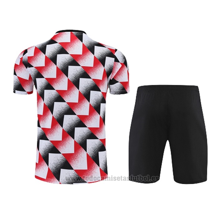 Chandal del Manchester United Manga Corta 2022-2023 Negro y Rojo - Pantalon Corto